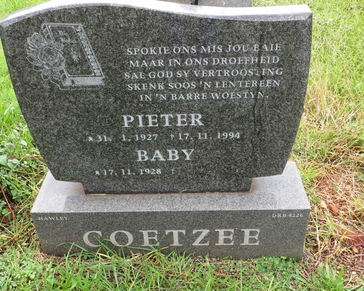 COETZEE Pieter 1927-1994 &amp; Baby 1928-