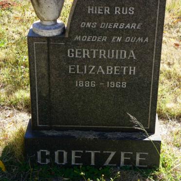 COETZEE Gertruida Elizabeth 1886-1968