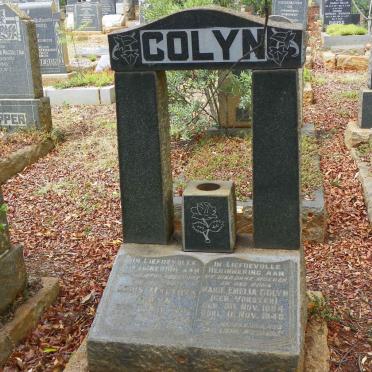 COLYN Louis Matthys 1888-1944 &amp; Marie Amelia VORSTER 1894-1946