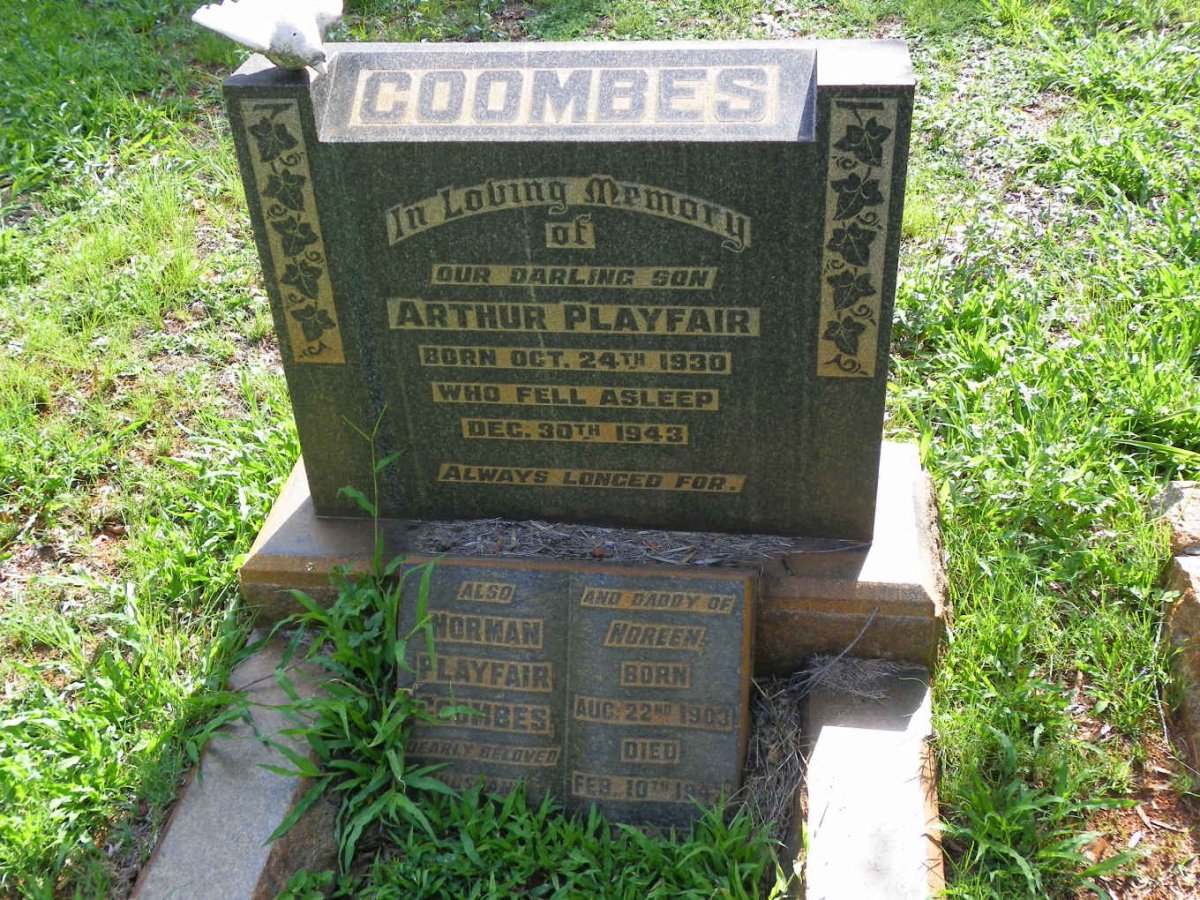 COOMBES Norman Playfair 1903-1947 :: COOMBES Arthur Playfair 1930-1943