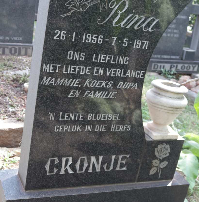 CRONJE Rina 1956-1971