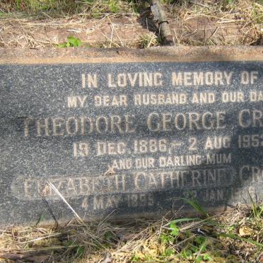 CROWLY Theodore George 1886-1953 &amp; Elizabeth Catharine 1895-1956