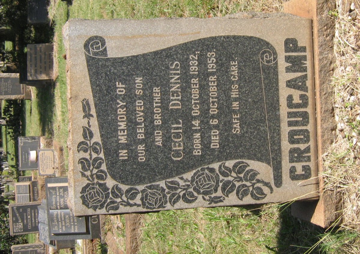 CROUCAMP Cecil Dennis 1932-1953