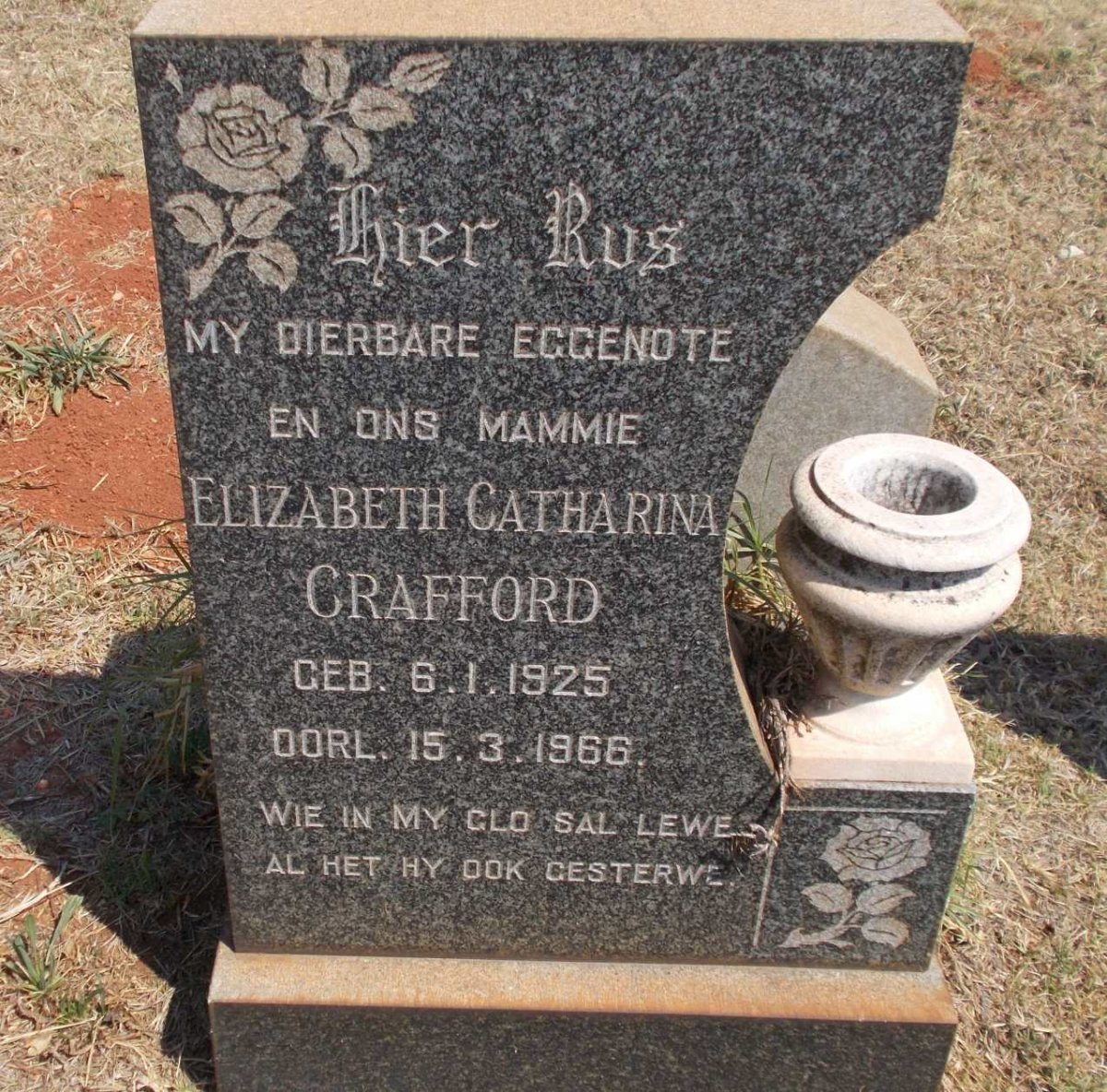 CRAFFORD Elizabeth Catharina 1925-1966