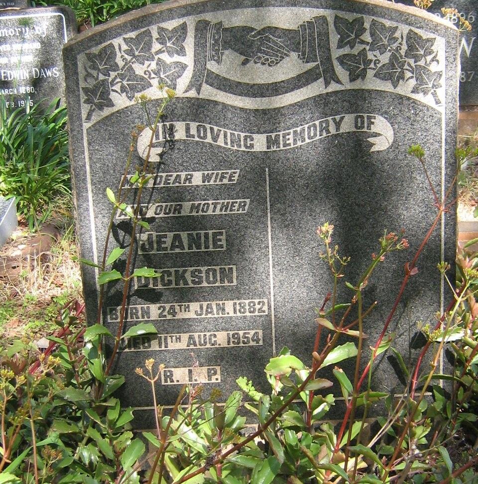 DICKSON Jeanie 1882-1954
