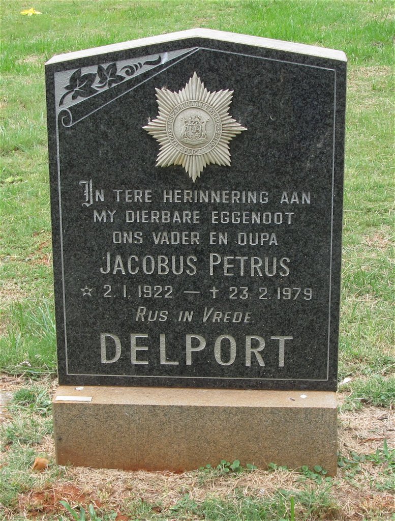 DELPORT Jacobus Petrus 1922-1979