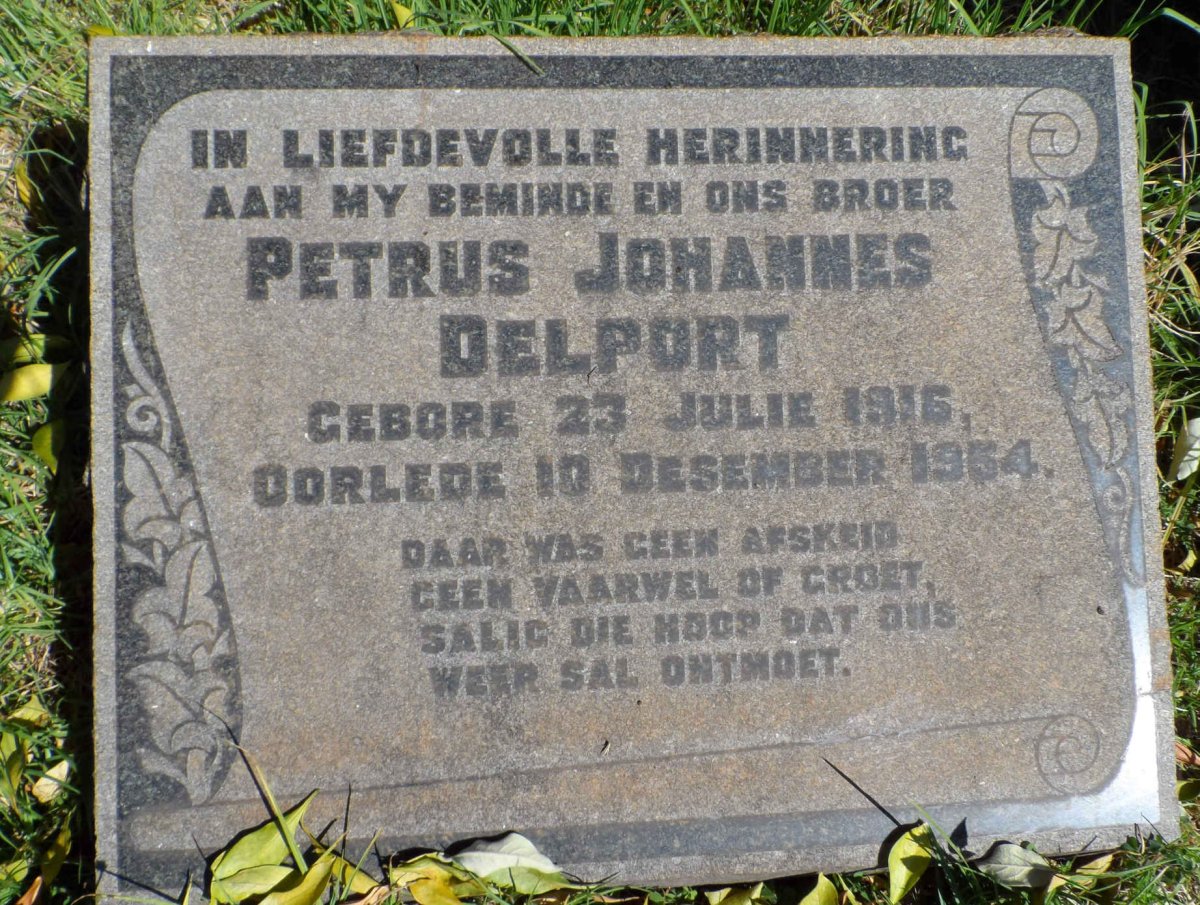 DELPORT Petrus Johannes 1916-1954
