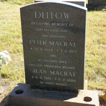 DELLOW Jean Macrae 1919-1986 :: DELLOW Peter Macrae 1954-1971