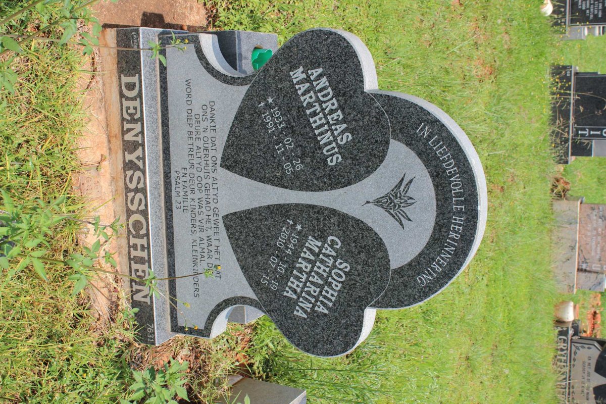 DENYSSCHEN Andreas Marthinus 1933-1991 &amp; Sophia Catharina Martha 1944-2010