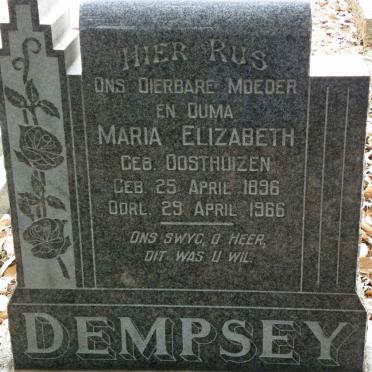 DEMPSEY Maria Elizabeth nee OOSTHUIZEN 1896-1966