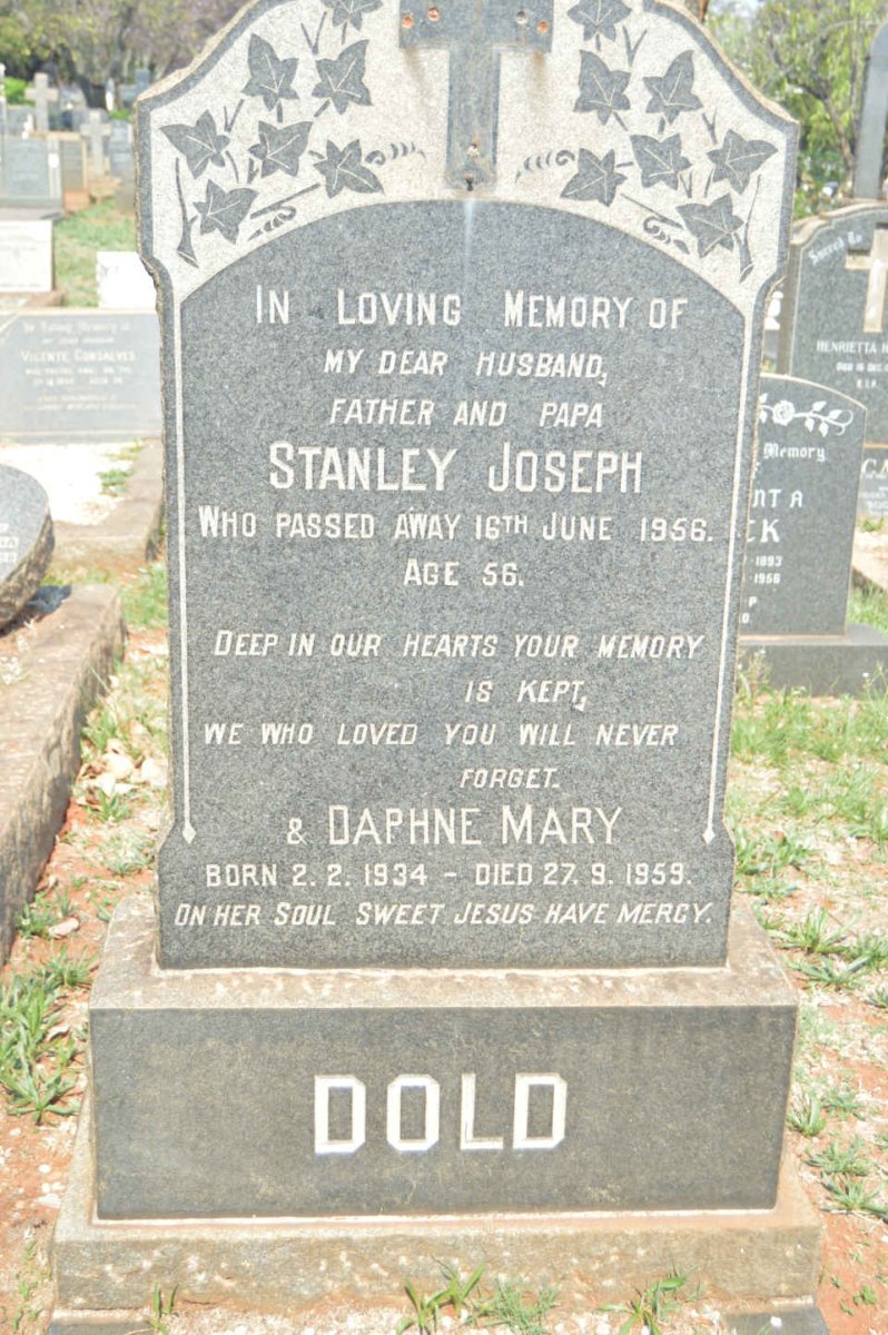 DOLD Stanley Joseph -1956 :: DOLD Daphne Mary 1934-1959