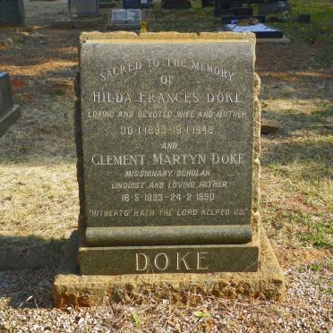 DOKE Clement Martyn 1893-1980 &amp; Hilda Frances 1893-1948