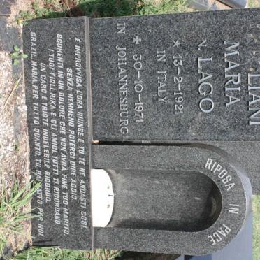 DOGLIANI Maria nee LAGO 1921-1971