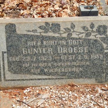 DROESE Gunter 1929-1959
