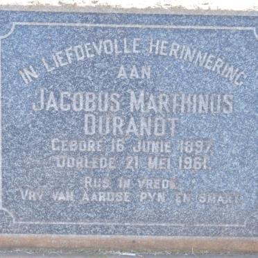 DURANDT Jacobus Marthinus 1897-1961