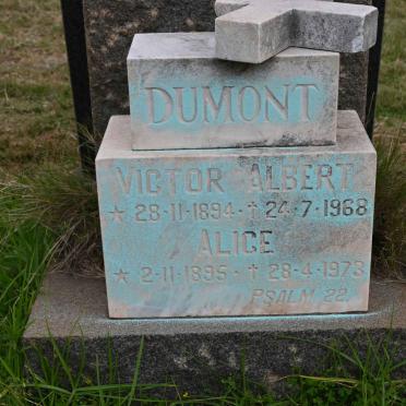 DUMONT Victor Albert 1894-1968 &amp; Alice 1895-1973