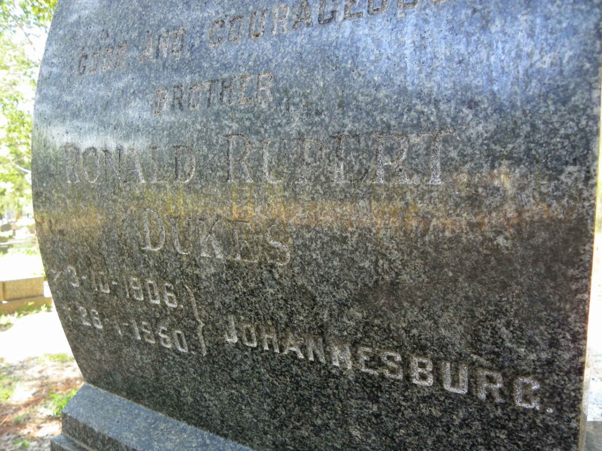 DUKES Ronald Rupert 1906-1950