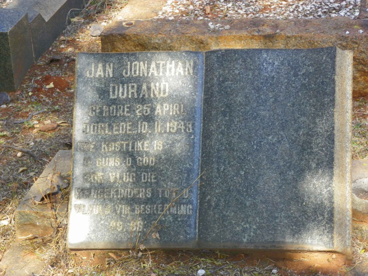 DURAND Jan Jonathan 1943-1943