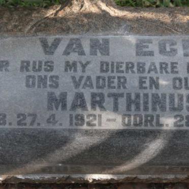 ECK Marthinus, van 1921-1969