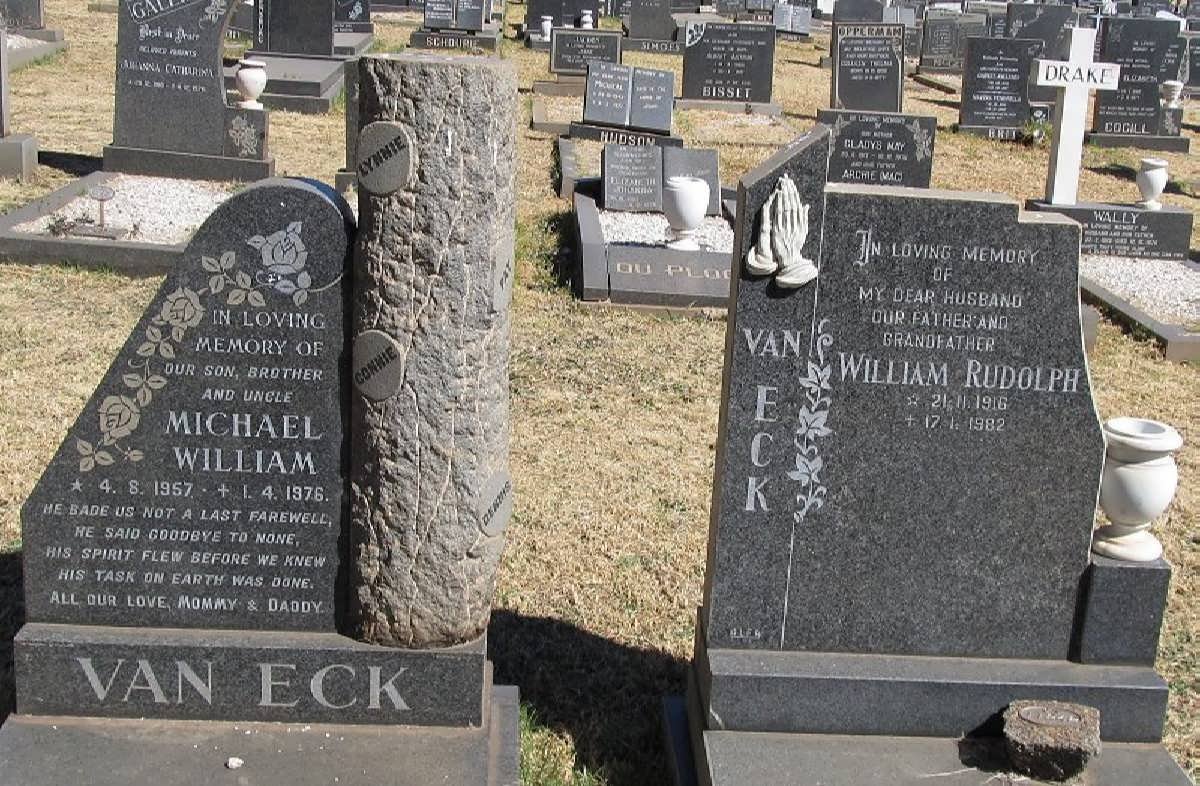 ECK William Rudolph, van 1916-1982 :: van ECK Michael William 1957-1976