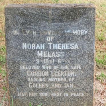 EGERTON Norah Theresa nee MELASS -1963