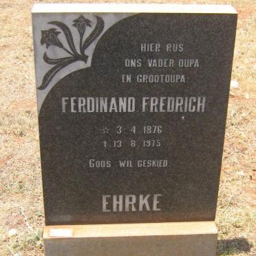 EHRKE Ferdinand Fredrich 1876-1975