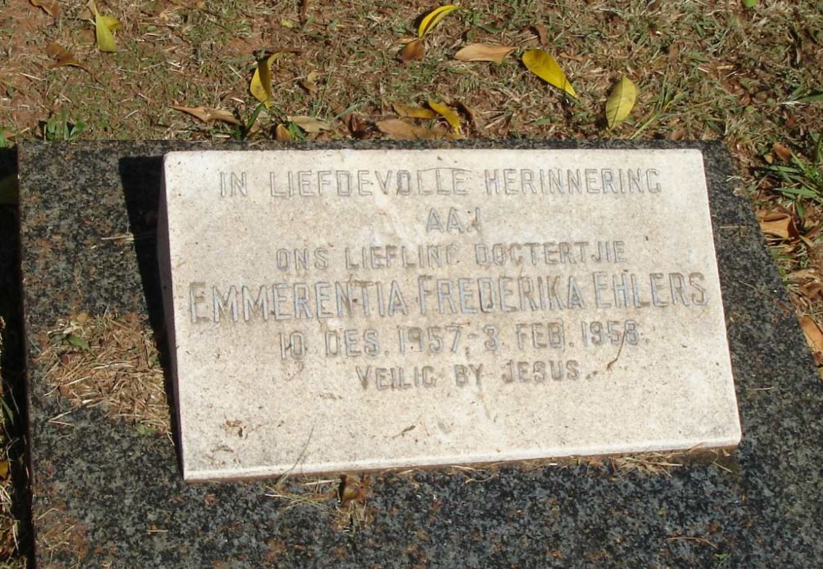 EHLERS Emmerentia Frederika 1957-1958