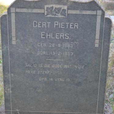 EHLERS Gert Pieter 1883-1953