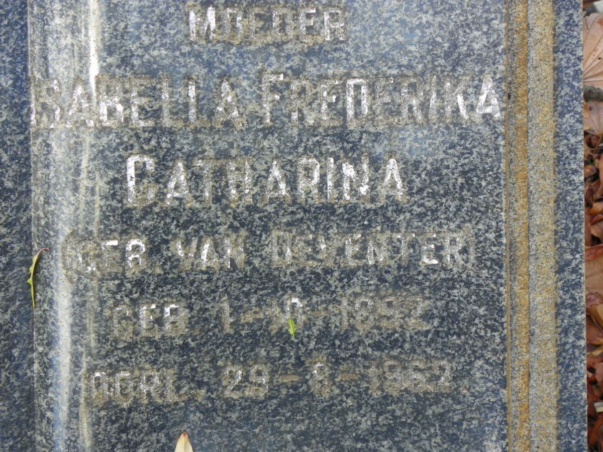 EHRKE Ludwig Willem 1884-1944 &amp; Isabella Frederika Catharina VAN DEVENTER 1892-1962