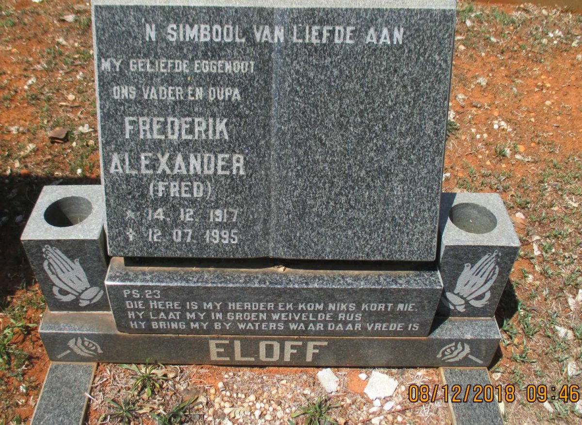 ELOFF Frederik Alexander 1917-1995