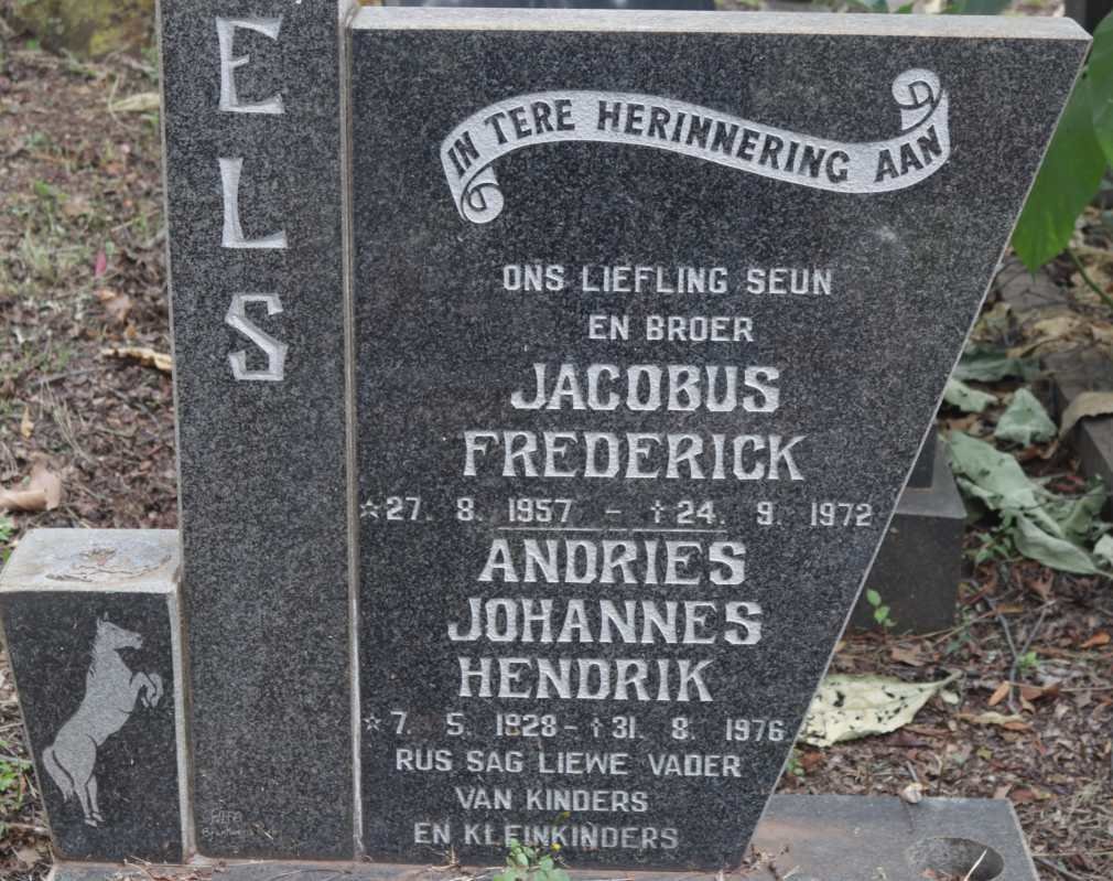 ELS Andries Johannes Hendrik 1928-1976 :: ELS Jacobus Frederick 1957-1972