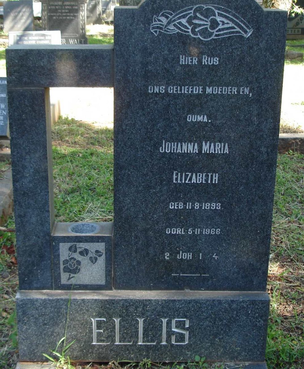 ELLIS Johanna Maria Elizabeth 1893-1966
