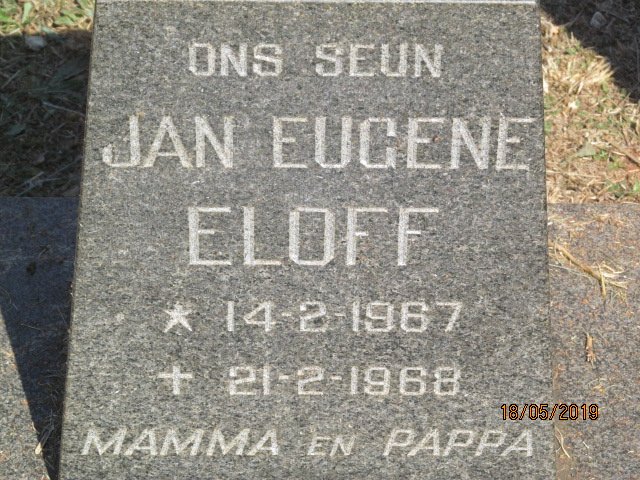 ELOFF Jan Eugene 1967-1968