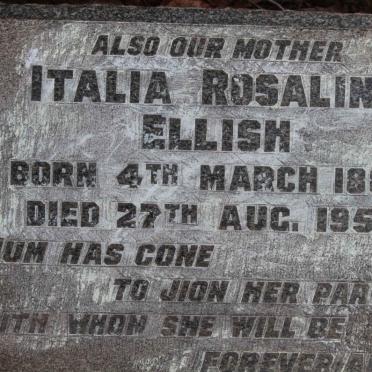 ELLISH John Arthur 1889-1943 &amp; Italia Rosaline 1889-1950