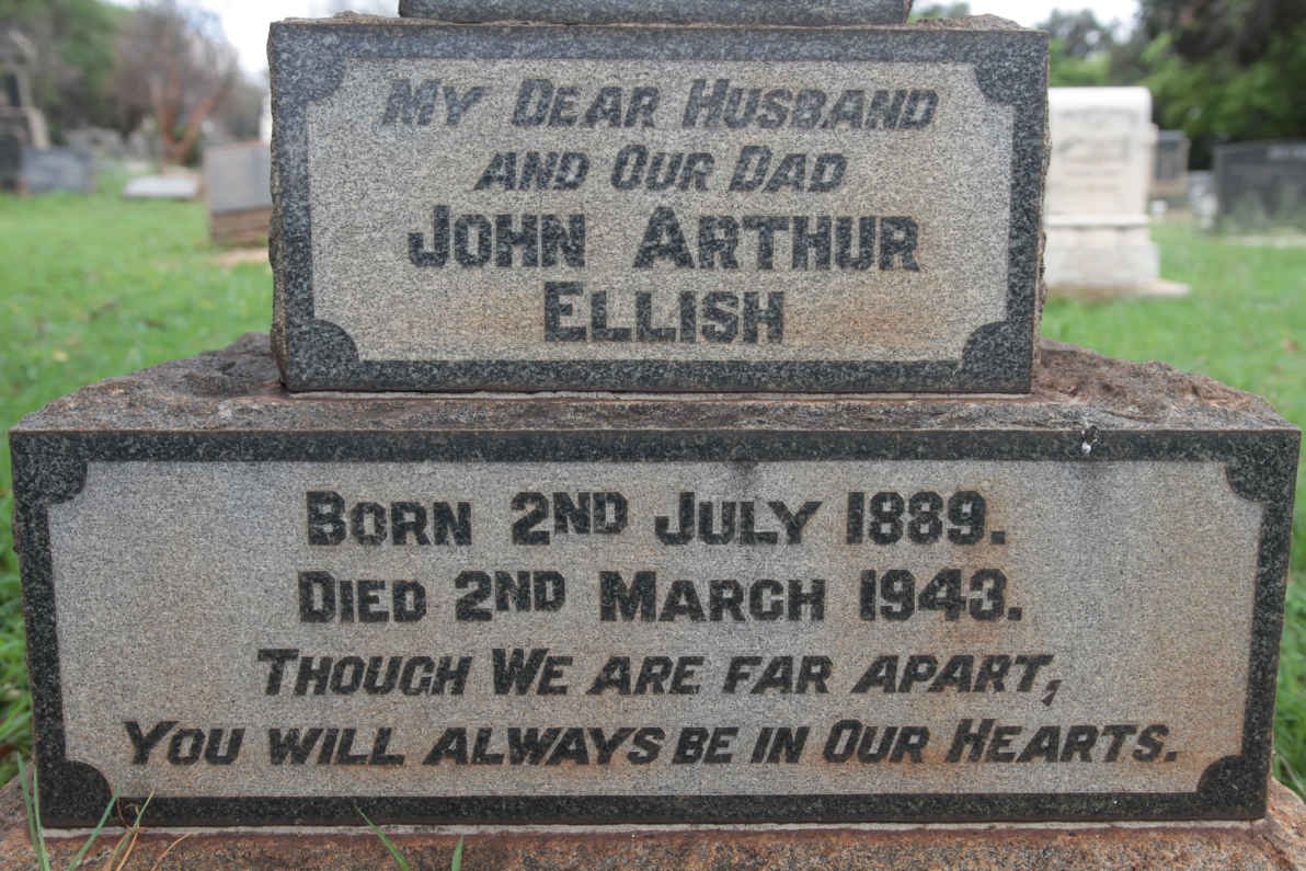 ELLISH John Arthur 1889-1943 &amp; Italia Rosaline 1889-1950