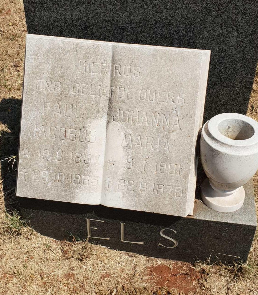 ELS Paul Jacobus 1897-1965 &amp; Johanna Maria 1901-1979