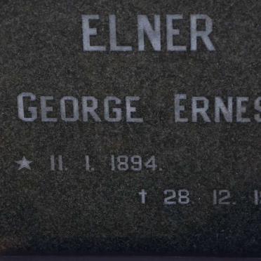 ELNER George Ernest 1894-1981