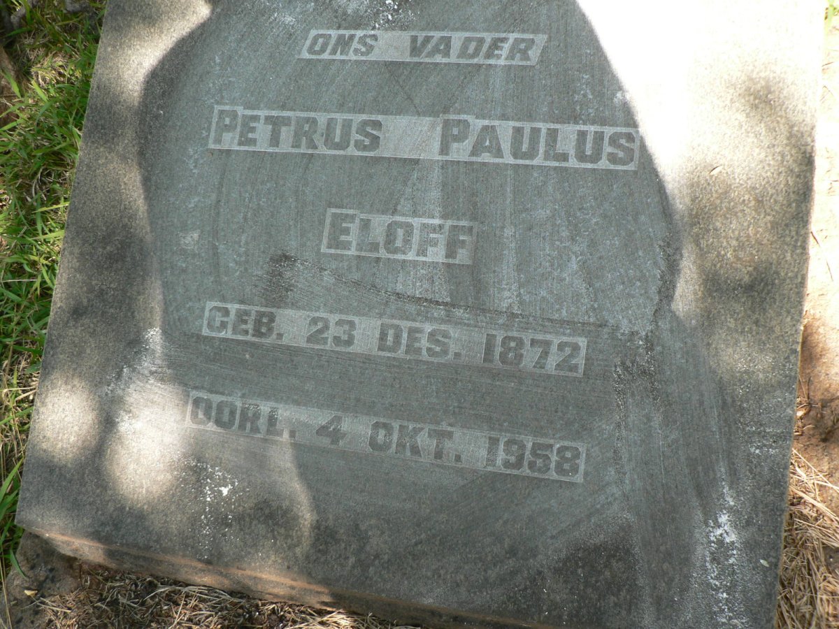 ELOFF Petrus Paulus 1872-1958