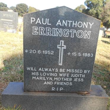ERRINGTON Paul Anthony 1952-1983