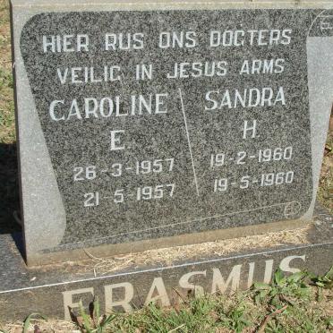 ERASMUS Caroline E. 1957-1957 :: ERASMUS Sandra H. 1960-1960