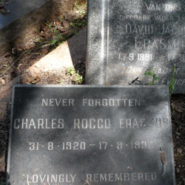 ERASMUS David Jacobus 1891-1967 :: ERASMUS Charles Rocco 1920-1990