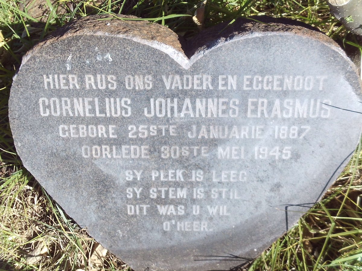 ERASMUS Cornelius Johannes 1887-1945