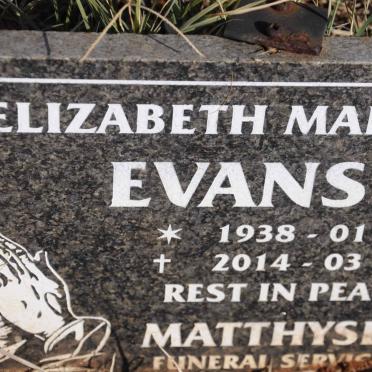 EVANS Elizabeth Martha 1938-2014