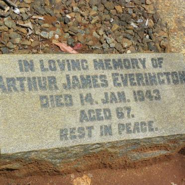 EVERINGTON Arthur James -1943