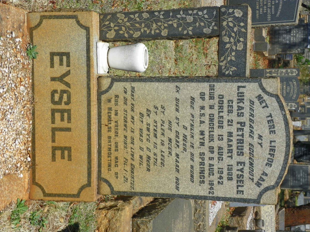 EYSELE Lukas Petrus 1908-1942