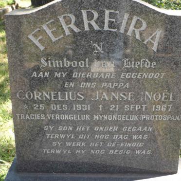FERREIRA Cornelius Janse 1931-1967