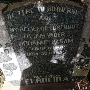 FERREIRA Johannes Adam 1902-1955