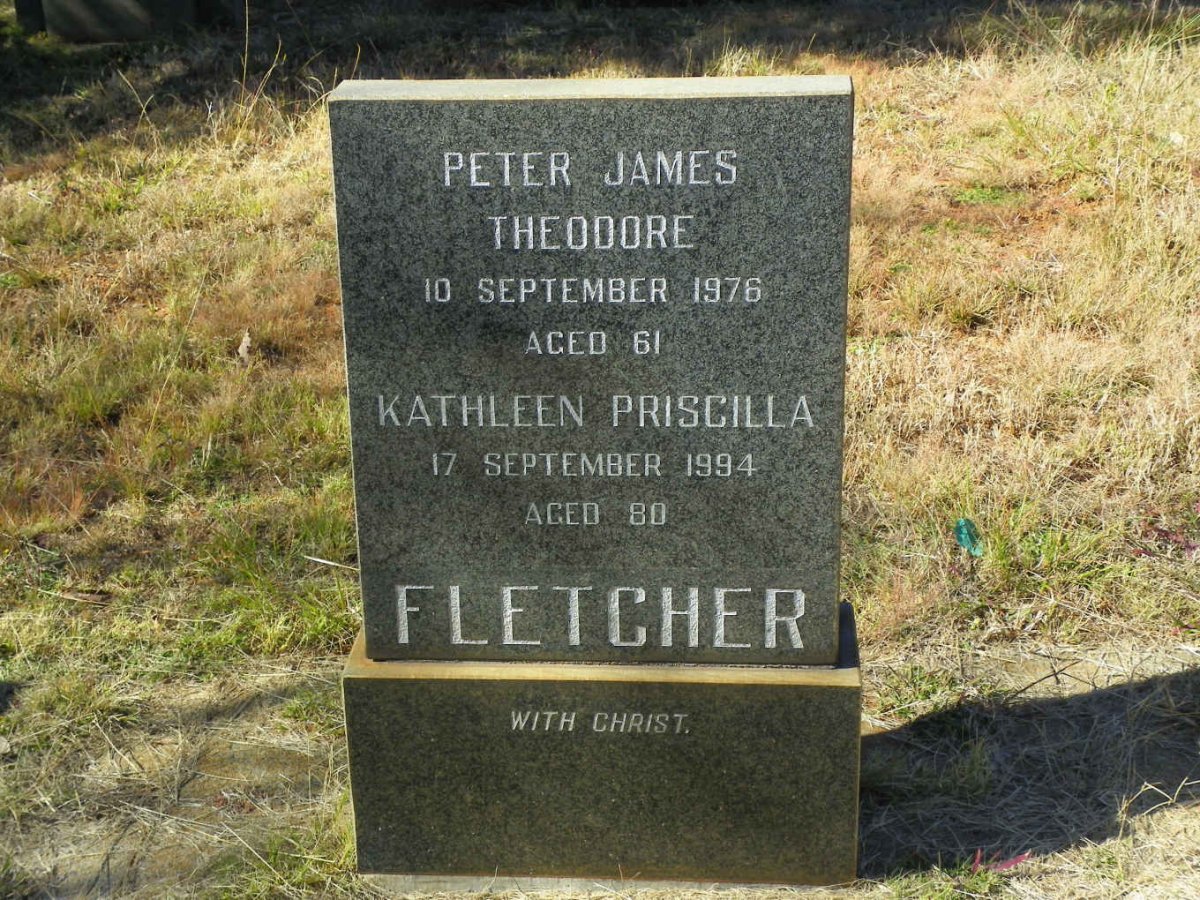 FLETCHER Peter James Theodore -1976 &amp; Kathleen Priscilla -1994