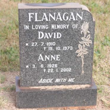 FLANAGAN Dawid 1910-1973 &amp; Anne 1926-2002