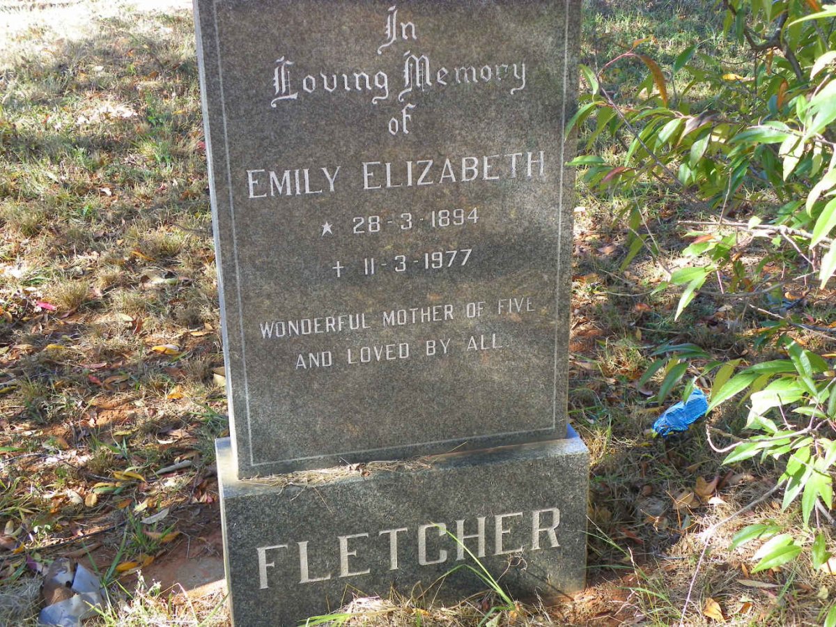 FLETCHER Emily Elizabeth 1894-1977